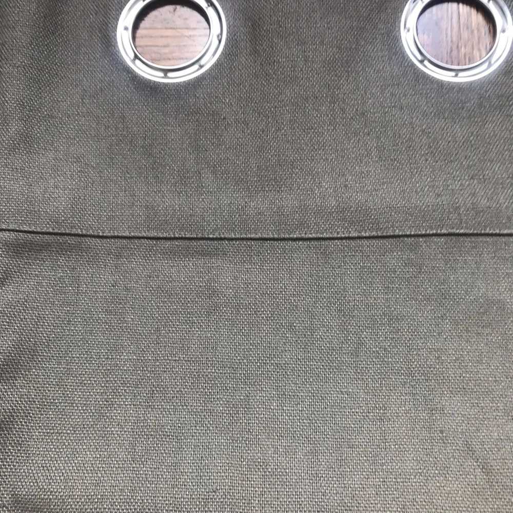 West Elm Curtain Panel Window Gray Pattern solid single long grey grommet ring
